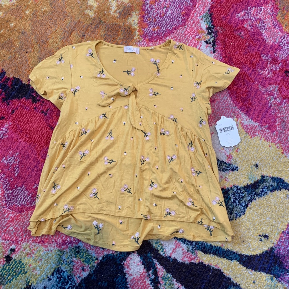 NWT Embroidered Boutique Top!